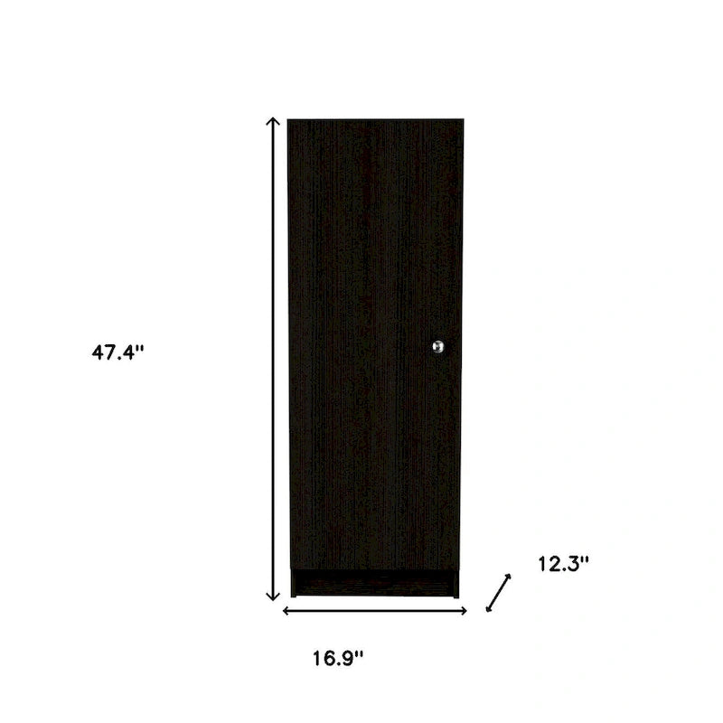 Garde-manger ou placard de rangement 47 Black Wood – 16.9' X '47.4' X '12.3