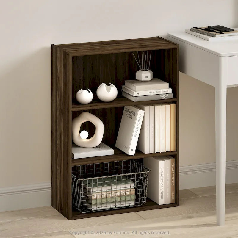 Étagère ouverte simple, bibliothèques, 3 niveaux