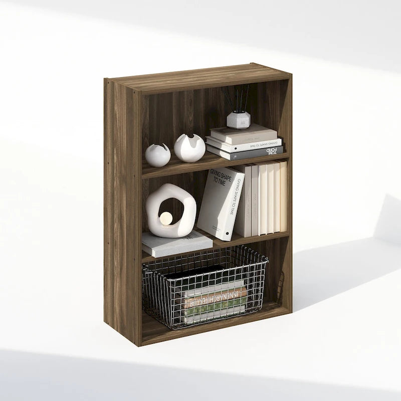 Étagère ouverte simple, bibliothèques, 3 niveaux