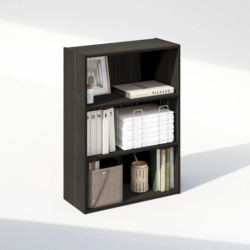Étagère ouverte simple, bibliothèques, 3 niveaux