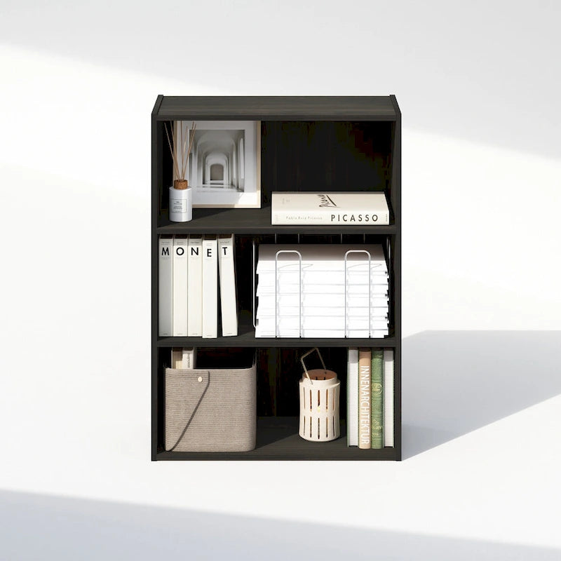 Étagère ouverte simple, bibliothèques, 3 niveaux