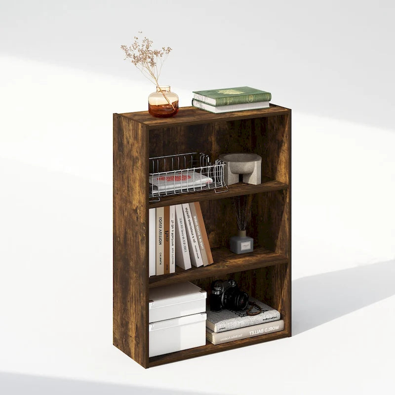 Étagère ouverte simple, bibliothèques, 3 niveaux