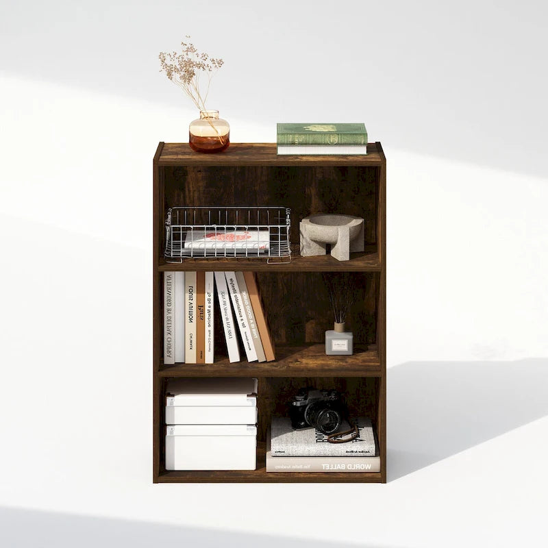 Étagère ouverte simple, bibliothèques, 3 niveaux