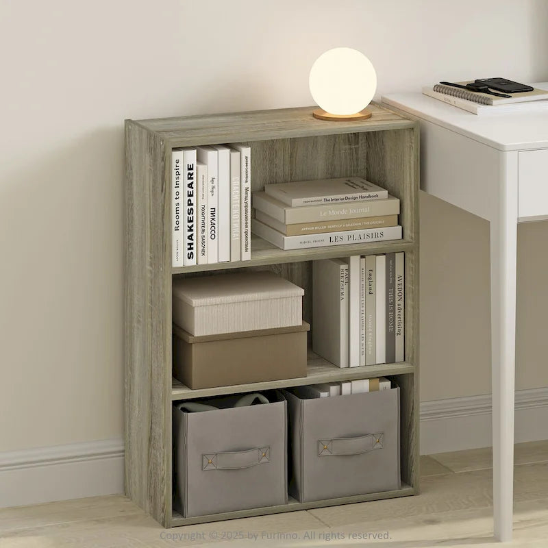 Étagère ouverte simple, bibliothèques, 3 niveaux