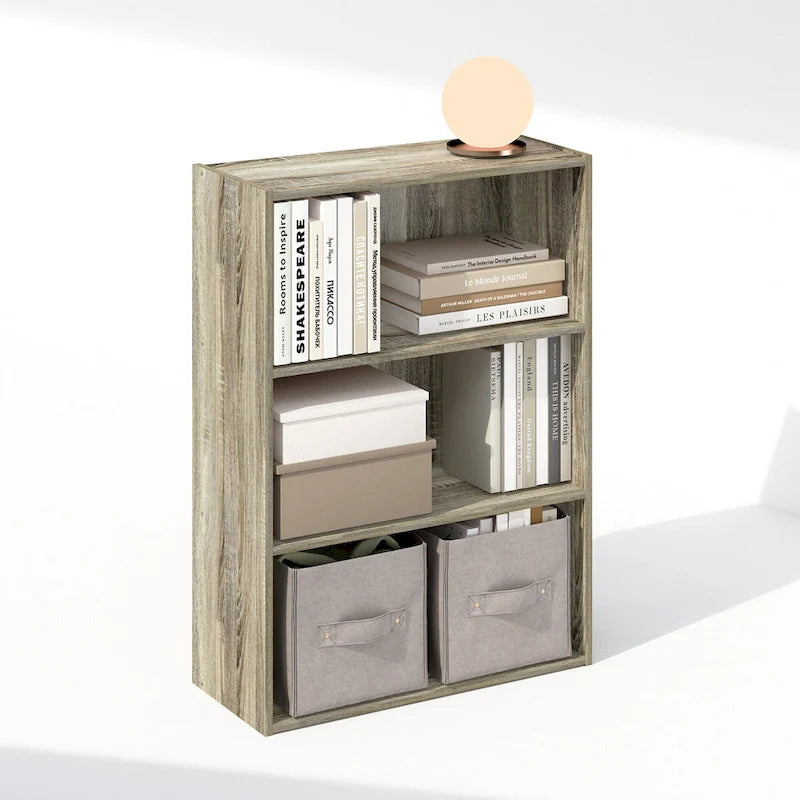Étagère ouverte simple, bibliothèques, 3 niveaux