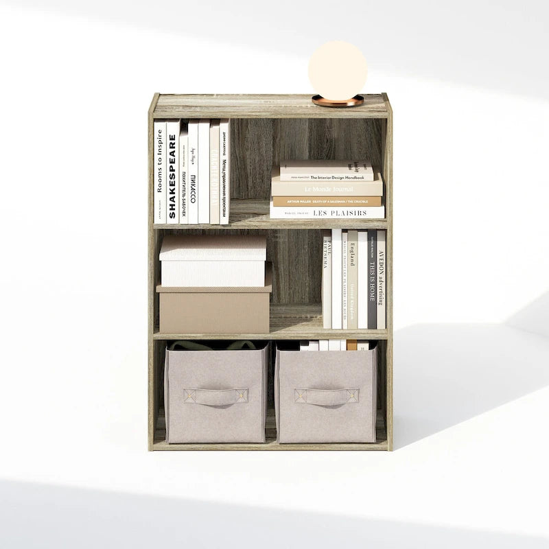 Étagère ouverte simple, bibliothèques, 3 niveaux
