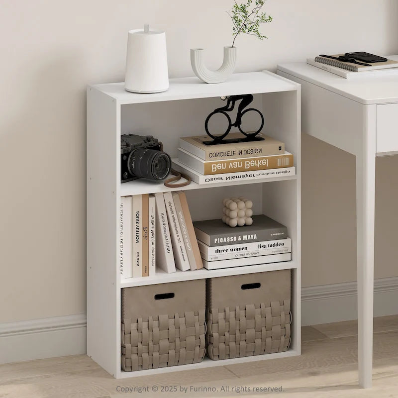 Étagère ouverte simple, bibliothèques, 3 niveaux