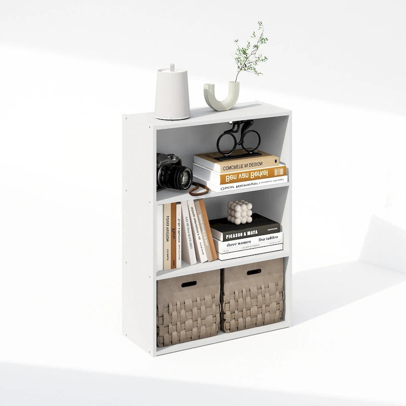 Étagère ouverte simple, bibliothèques, 3 niveaux