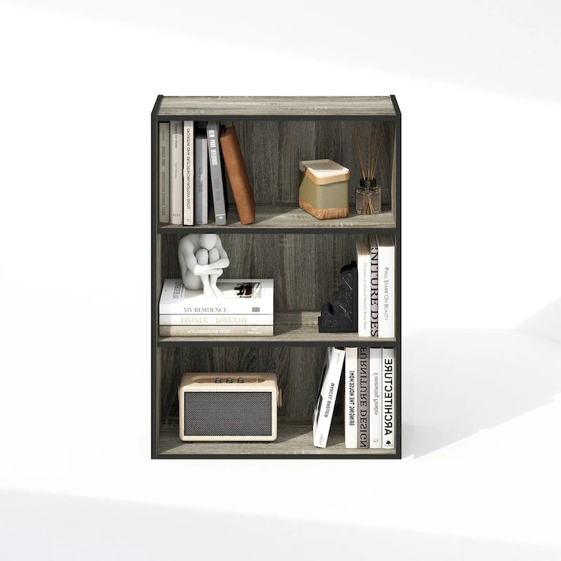 Étagère ouverte simple, bibliothèques, 3 niveaux