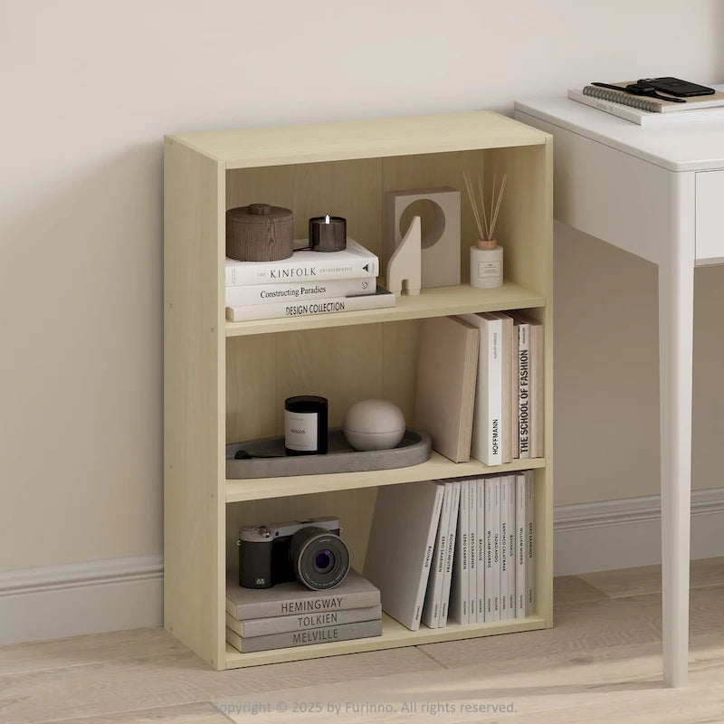 Étagère ouverte simple, bibliothèques, 3 niveaux