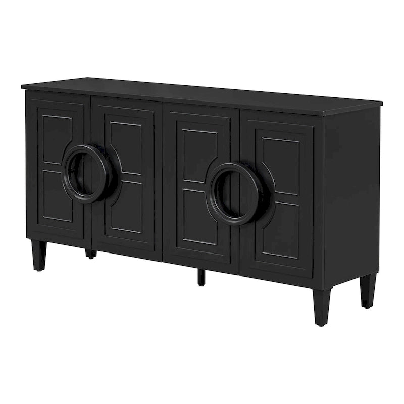 Four-door sideboard with French-Inspired,Suitable for Living Rooms, Entrance and Study Rooms
