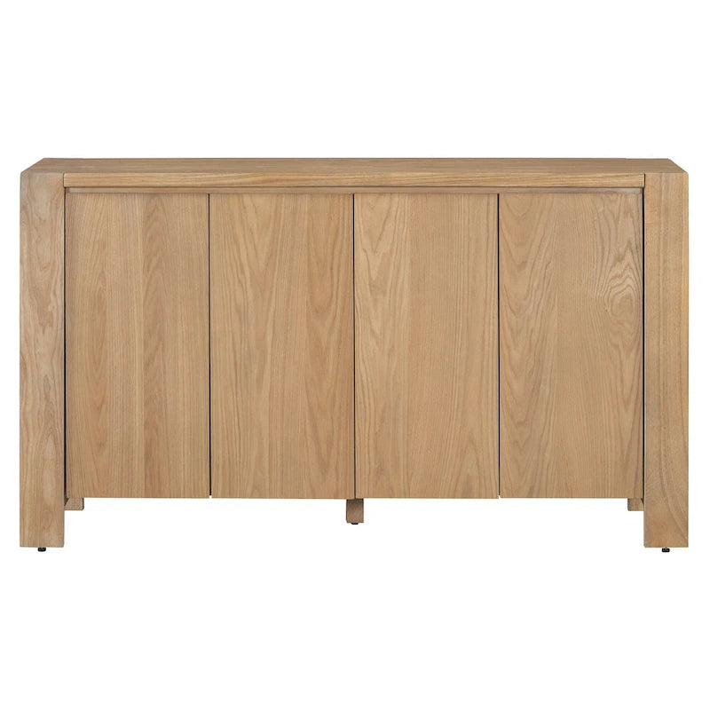 Bahut/Buffet de Rangement à 4 Portes avec Étagères Réglables et Finition Vieillie
