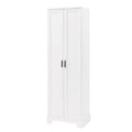 Meuble de rangement à deux portes pour salle de bain et bureau avec étagère réglable en panneau MDF