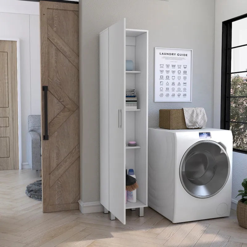Armoire de rangement haute de 71 po à 5 tablettes pour balais