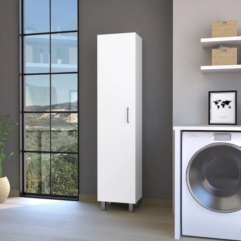 Armoire de rangement haute de 71 po à 5 tablettes pour balais