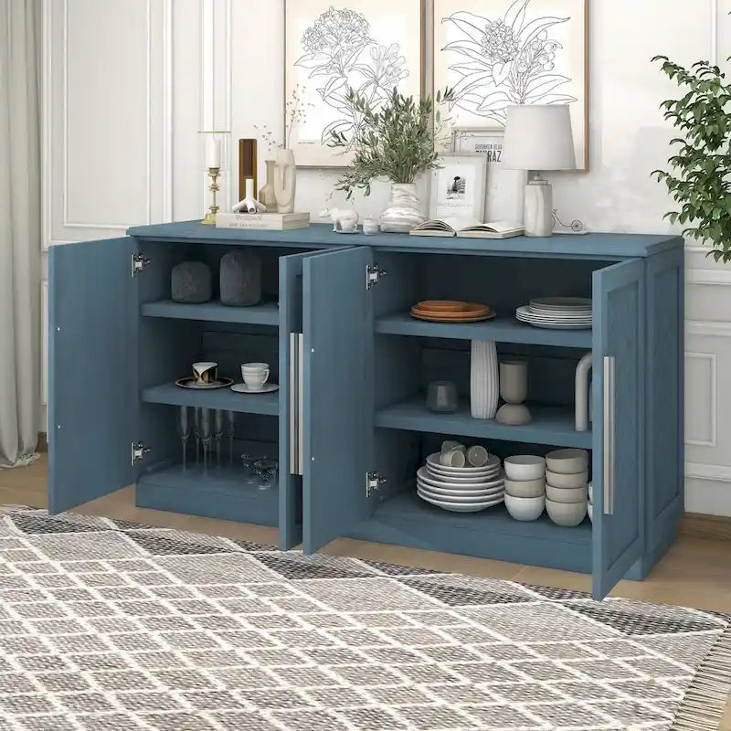 Bahut à 4 portes Grand espace de rangement Armoire de buffet - N/A