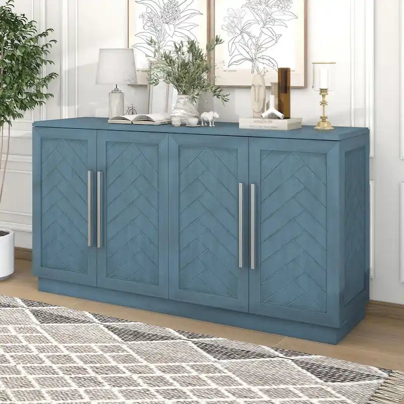 Bahut à 4 portes Grand espace de rangement Armoire de buffet - N/A