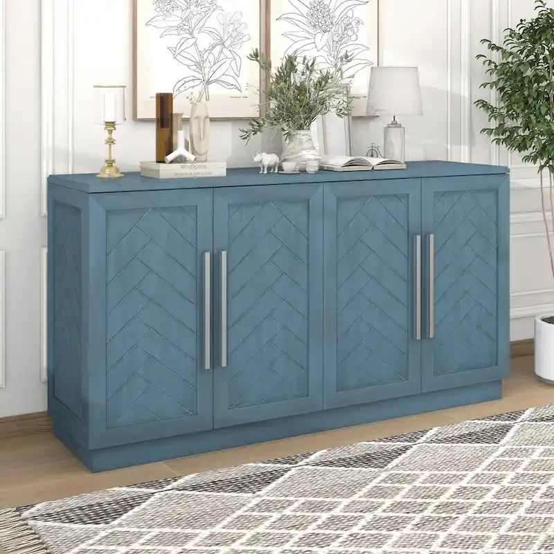 Bahut à 4 portes Grand espace de rangement Armoire de buffet - N/A