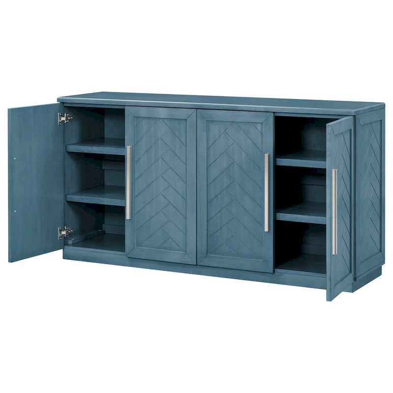 Bahut à 4 portes Grand espace de rangement Armoire de buffet - N/A