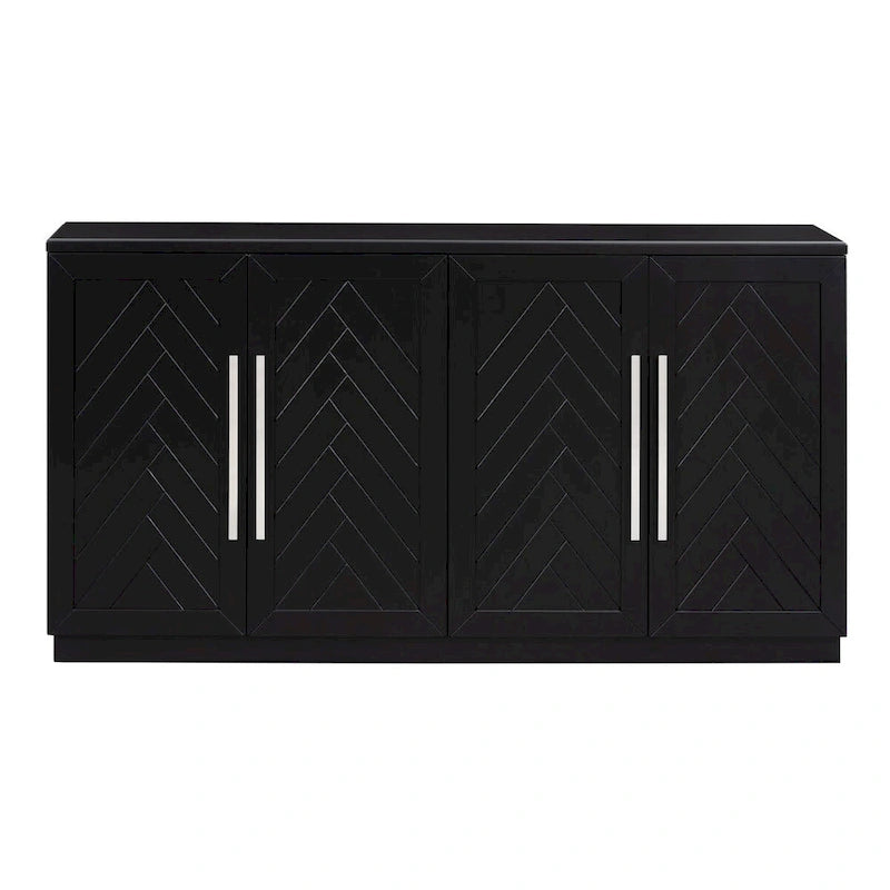 Bahut à 4 portes Grand espace de rangement Armoire de buffet - N/A