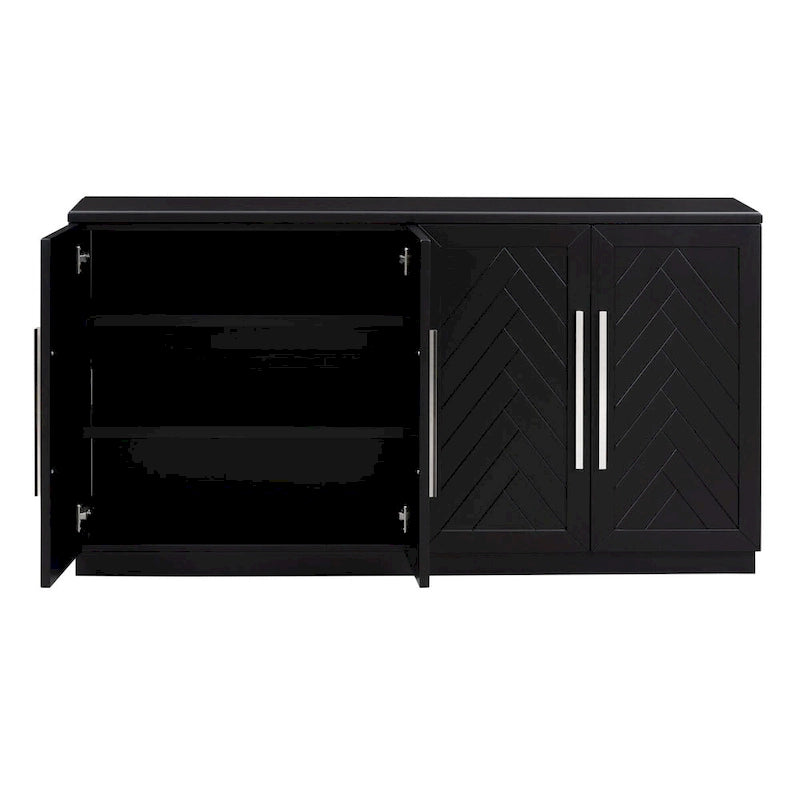 Bahut à 4 portes Grand espace de rangement Armoire de buffet - N/A