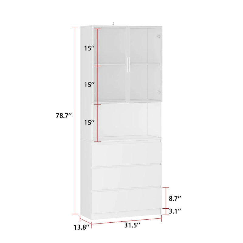 Buffet et Vitrine Modulaires - Design Modulaire en Blanc Impeccable
