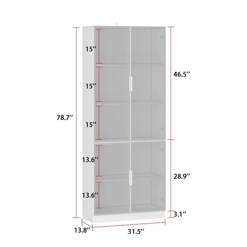 Buffet et Vitrine Modulaires - Design Modulaire en Blanc Impeccable