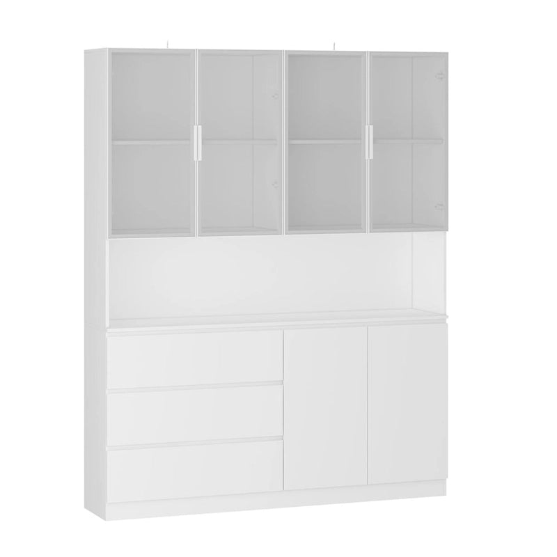 Buffet et Vitrine Modulaires - Design Modulaire en Blanc Impeccable