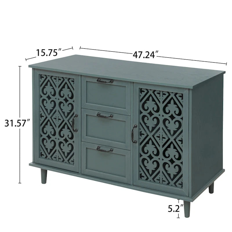 Buffet 2 portes 3 tiroirs