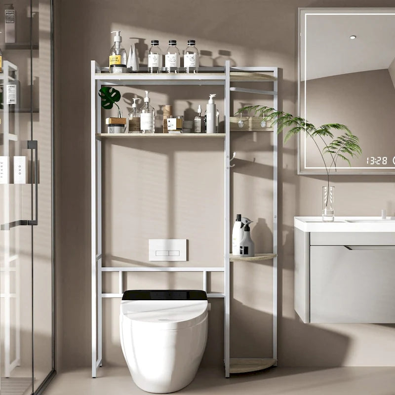 Meuble de rangement pour WC, étagère au-dessus des toilettes, organiseur pour machine à laver