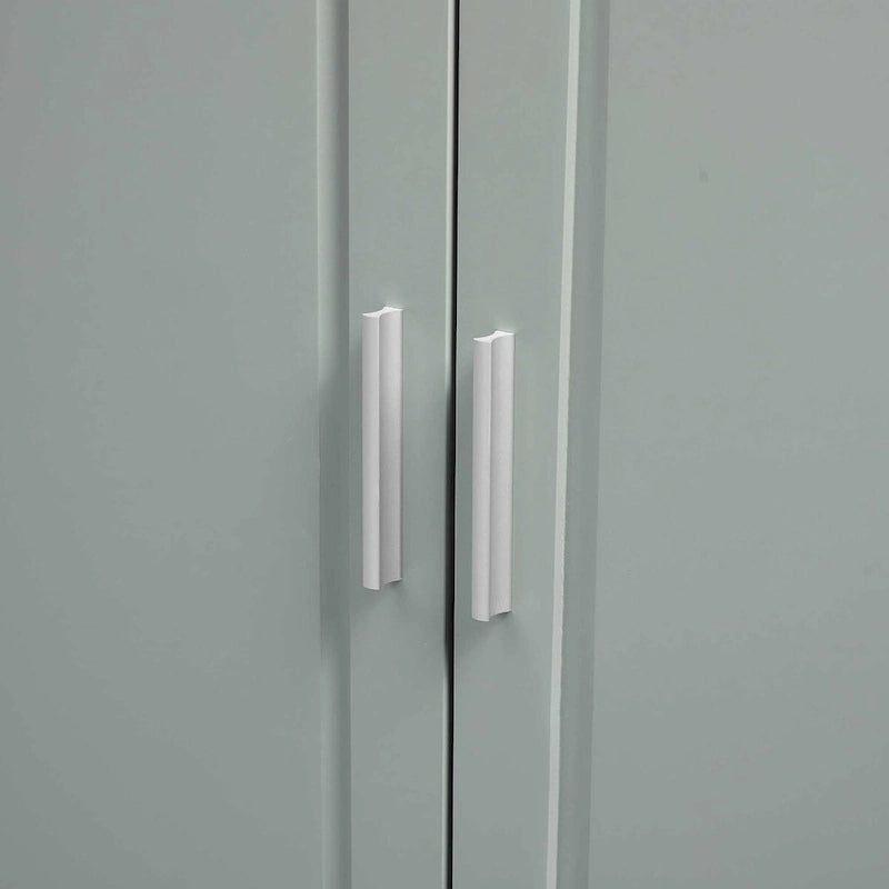 Buffet Bahut de Cuisine 3 Portes en Rotin Naturel et Bambou avec Rangement