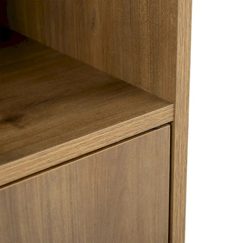 Meuble de rangement pour salle de bain, petit meuble de rangement, casier en rotin, meuble à 1 porte