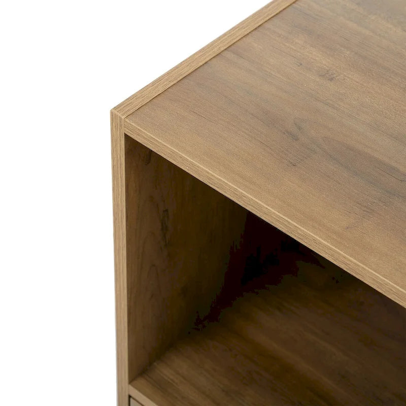 Meuble de rangement pour salle de bain, petit meuble de rangement, casier en rotin, meuble à 1 porte