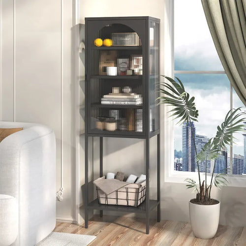 Armoire de rangement vitrée