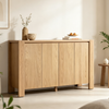 Bahut/Buffet de Rangement à 4 Portes avec Étagères Réglables et Finition Vieillie